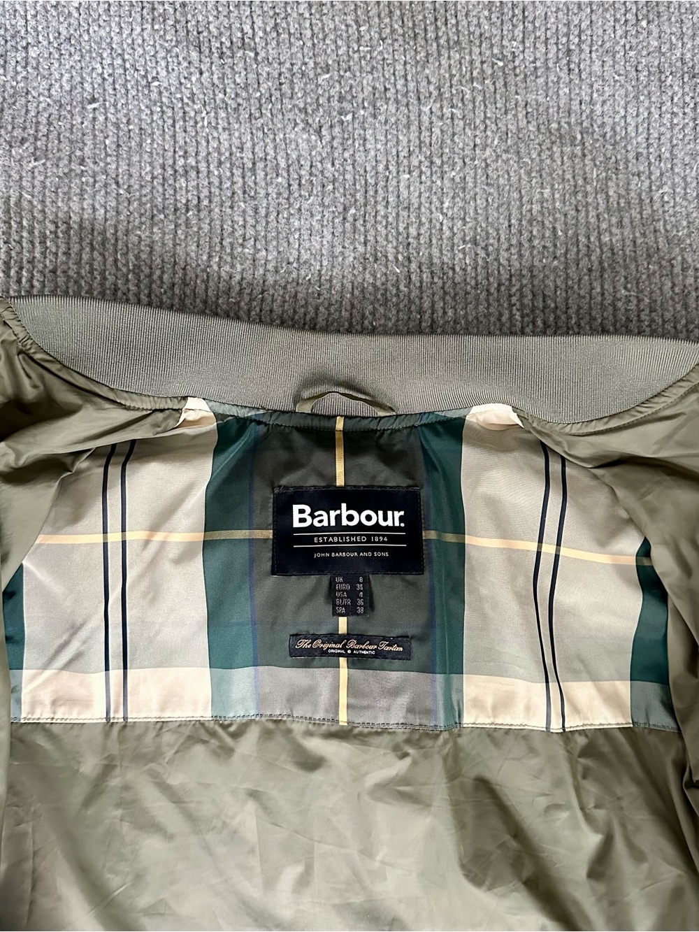 Barbour Whillan Quilted Jacket Ivy Green Size 4 Great Condition - Picture 12 of 14